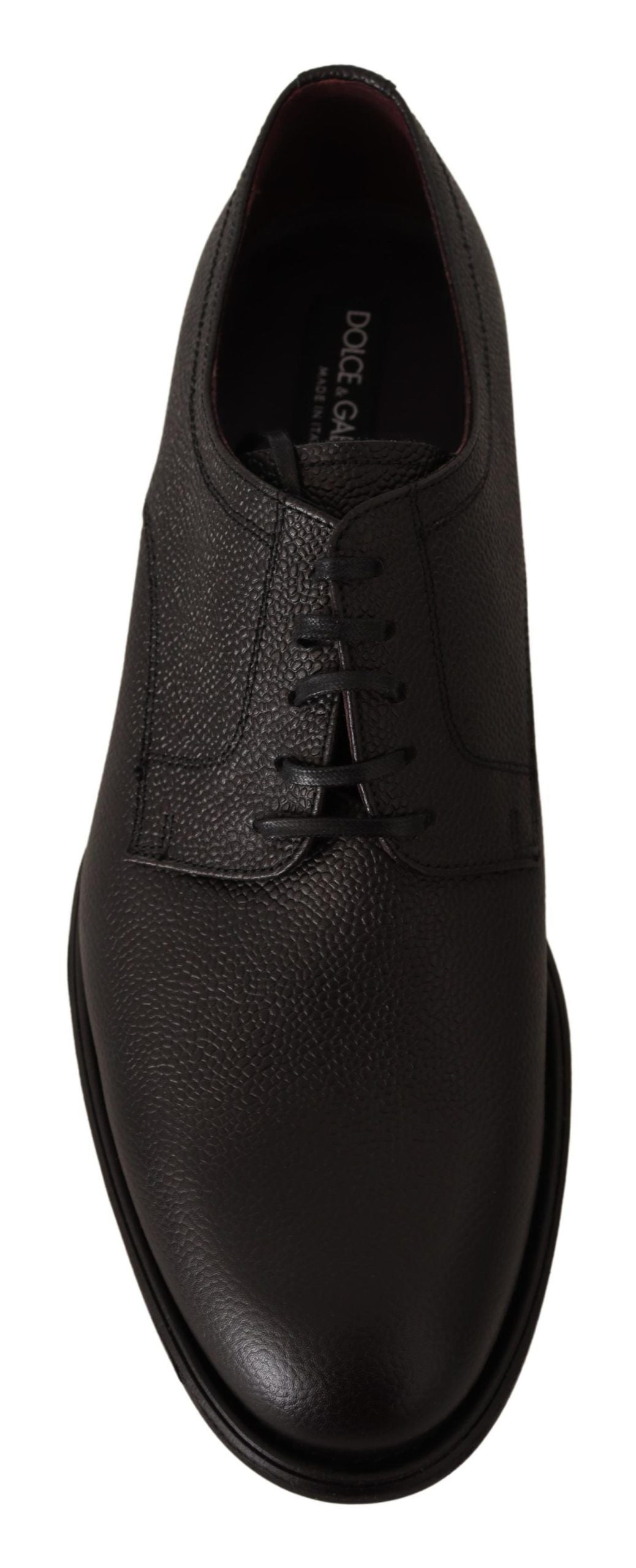 Dolce & Gabbana eleganti scarpe derby in pelle nera