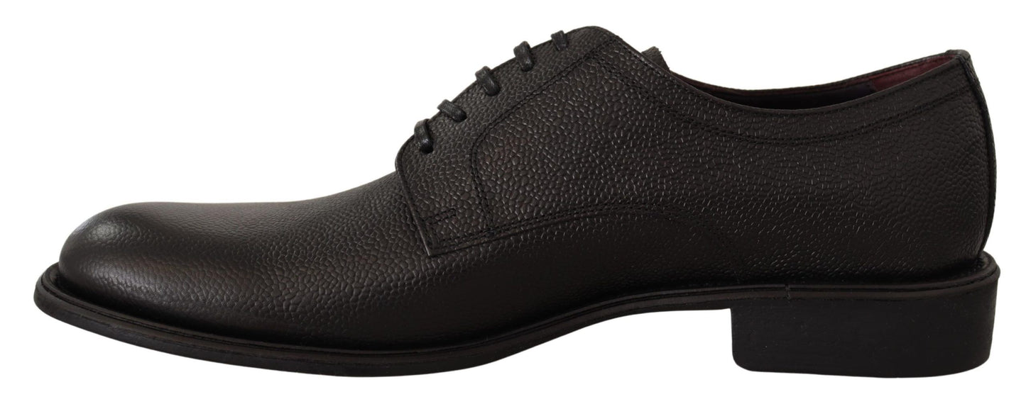 Dolce & Gabbana eleganti scarpe derby in pelle nera