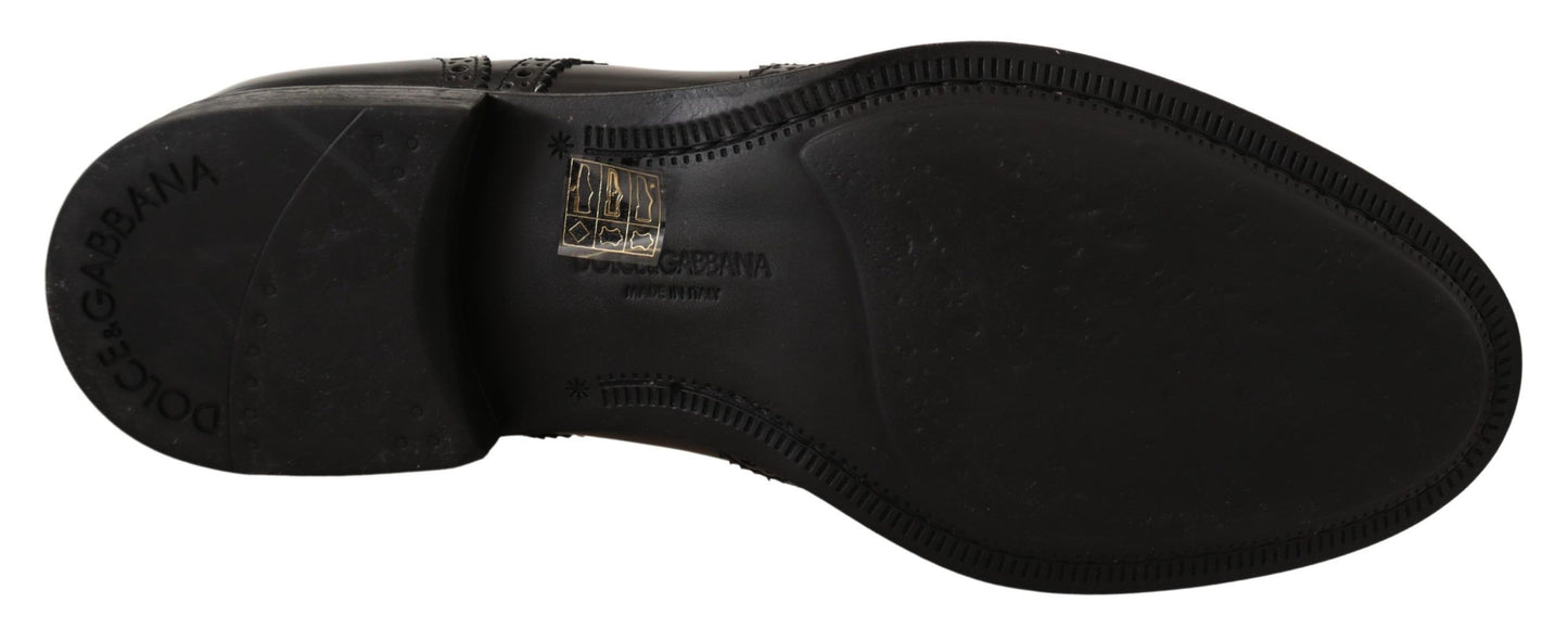 Dolce & Gabbana eleganti scarpe derby oxford con punta alare