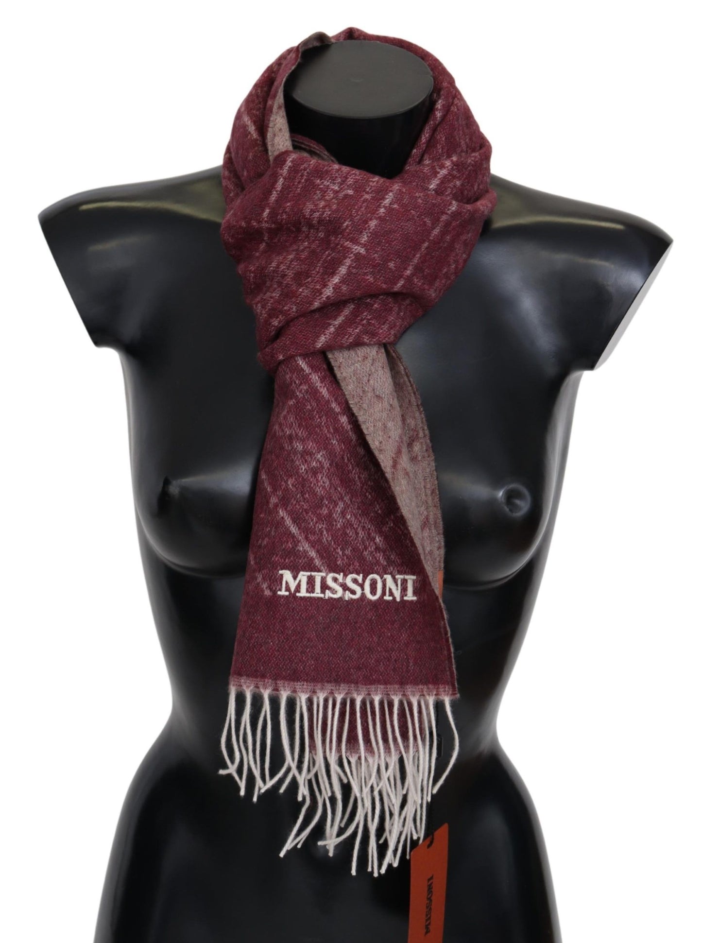 Элегантный кашемировый шарф Missoni с бахромой