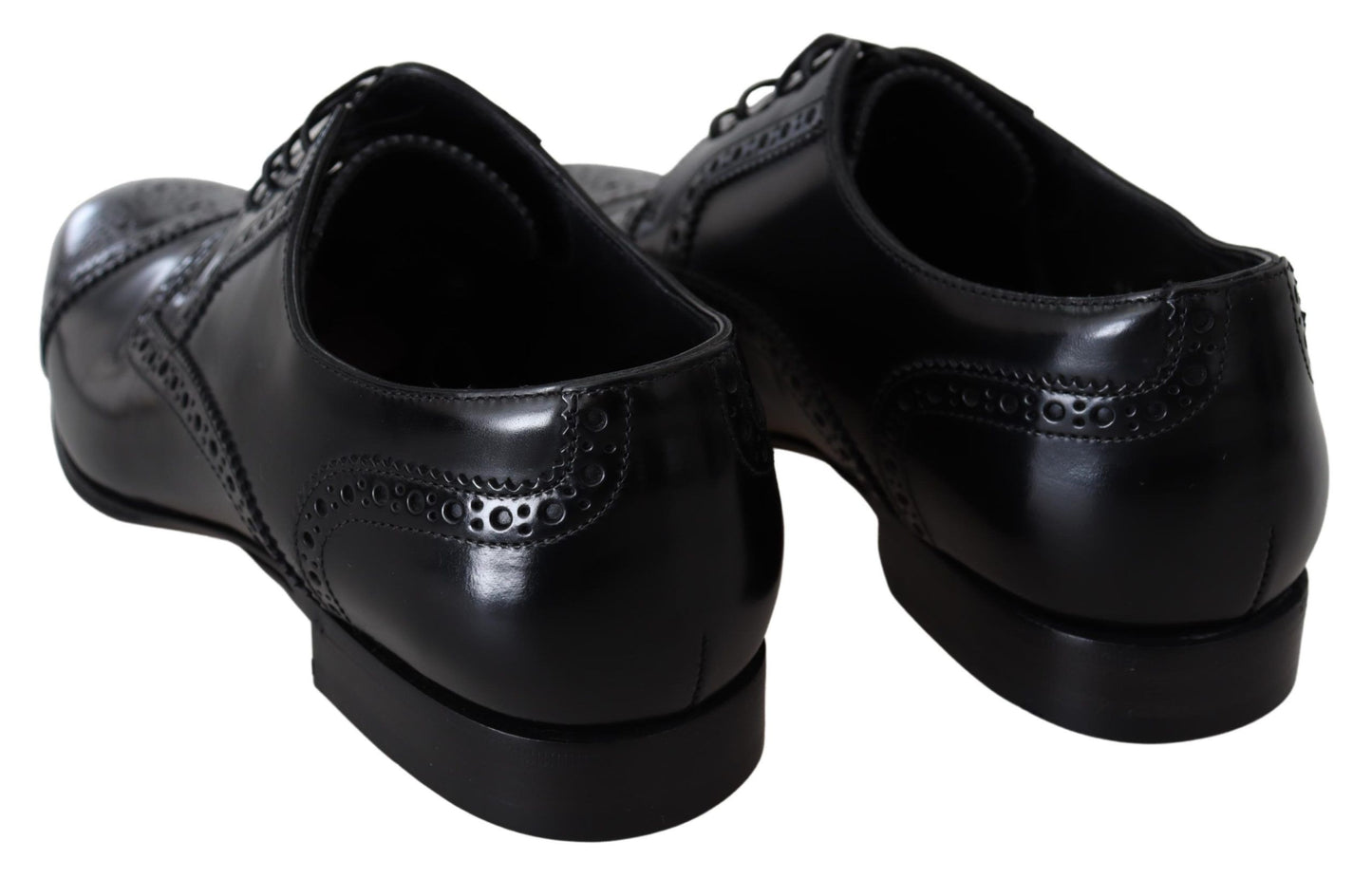 Dolce & Gabbana eleganti scarpe derby formali in pelle nera