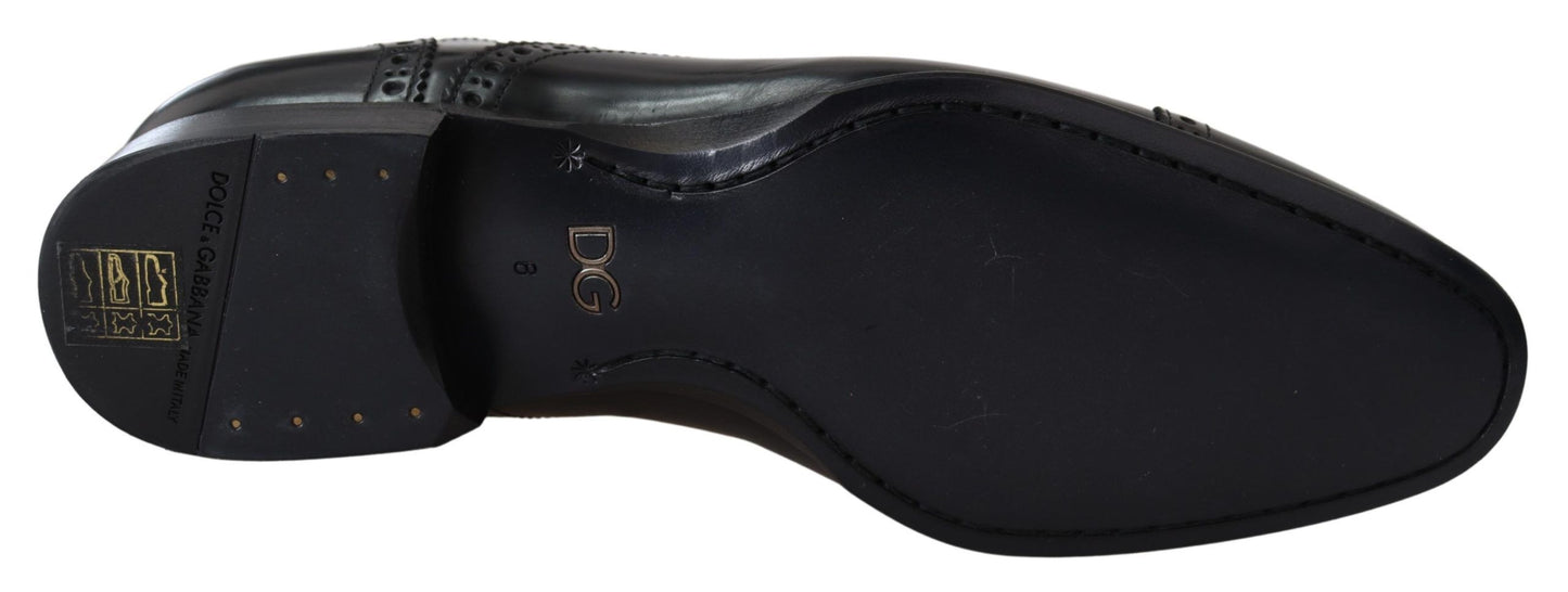 Dolce & Gabbana eleganti scarpe derby formali in pelle nera