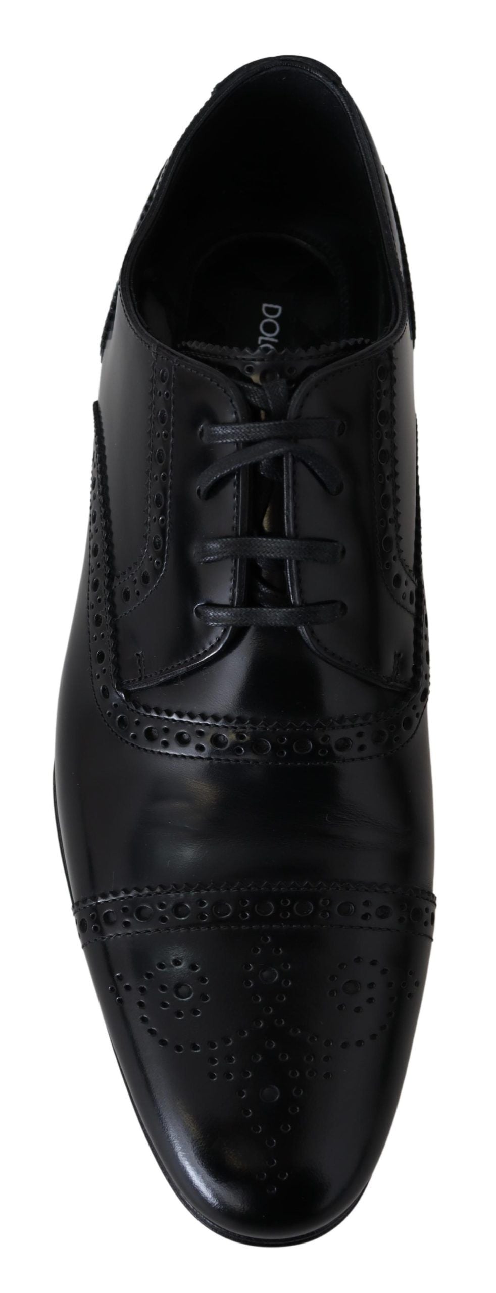 Dolce & Gabbana eleganti scarpe derby formali in pelle nera