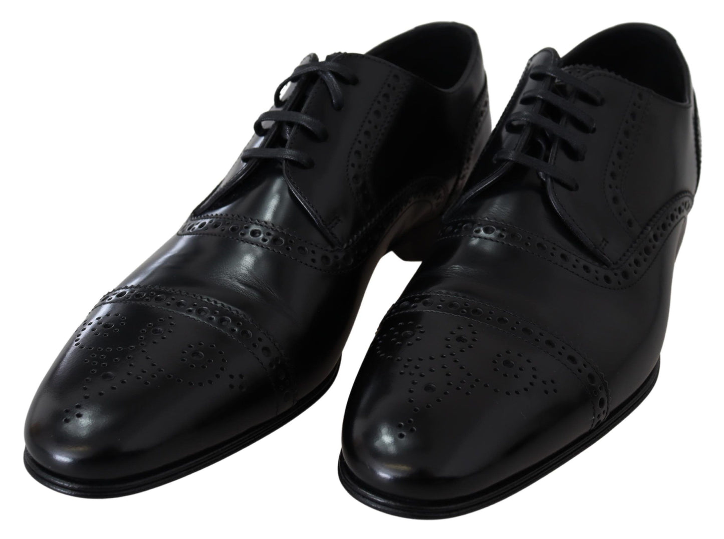 Dolce & Gabbana eleganti scarpe derby formali in pelle nera