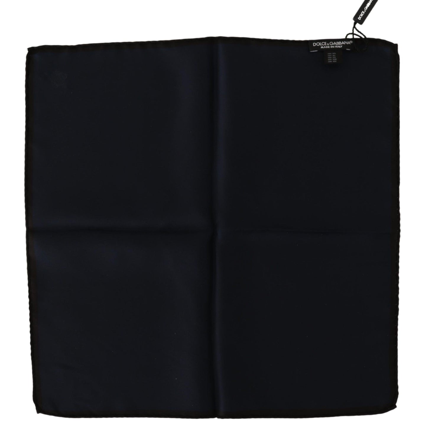 Dolce & Gabbana Elegante Fazzoletto Da Taschino Nero In Seta