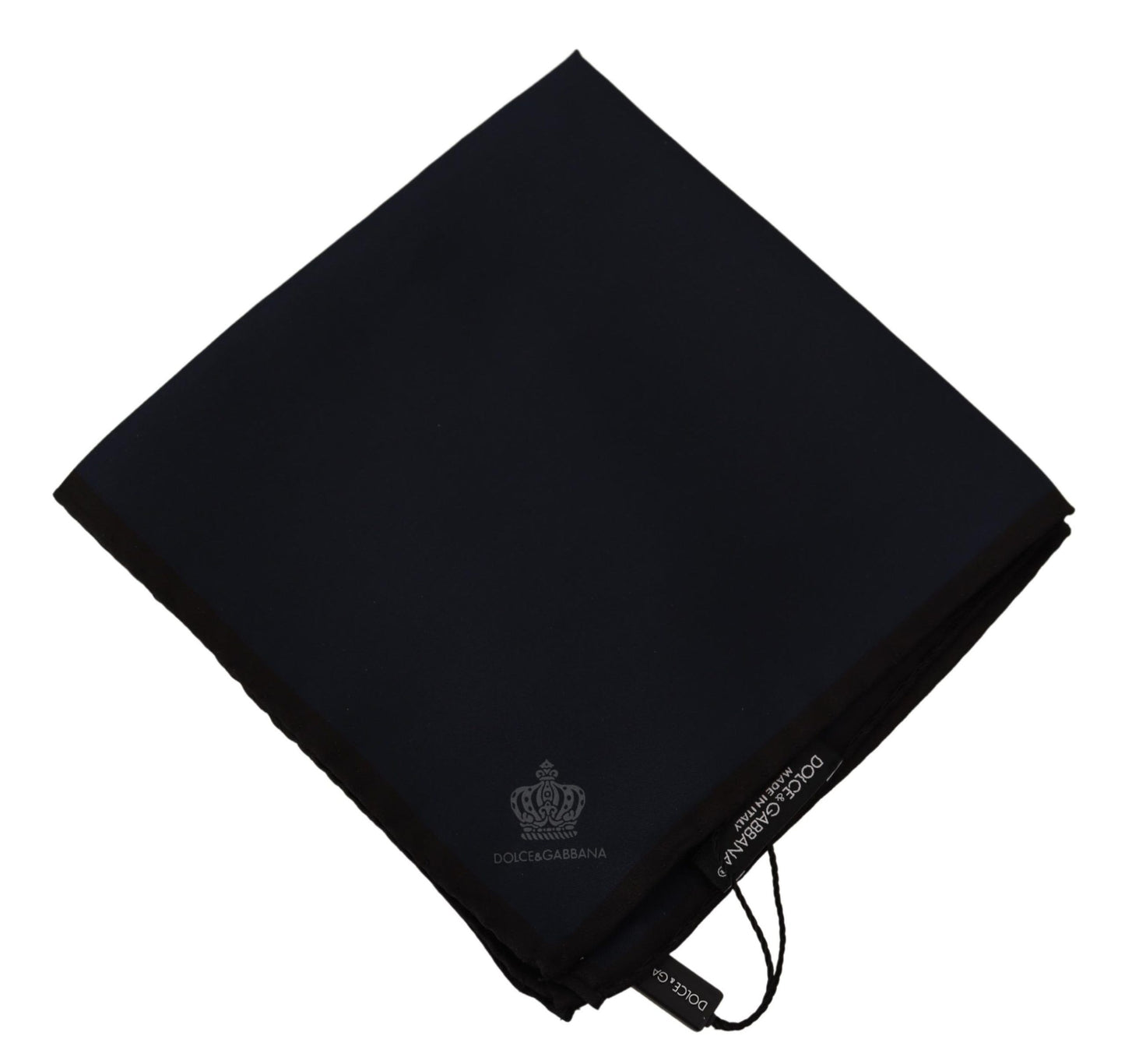 Dolce & Gabbana Elegante Fazzoletto Da Taschino Nero In Seta