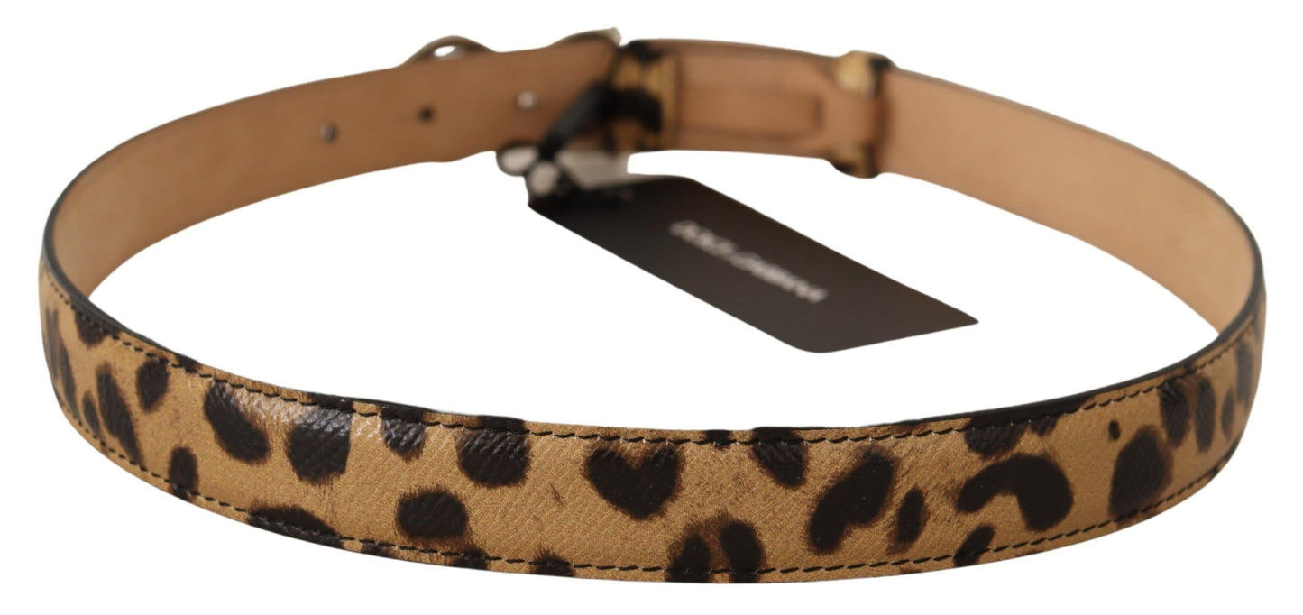 Dolce & Gabbana Elegante cintura leopardata impreziosita da cristalli