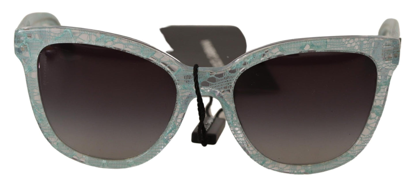 Occhiali da sole Dolce & Gabbana in acetato di cristallo con pizzo siciliano