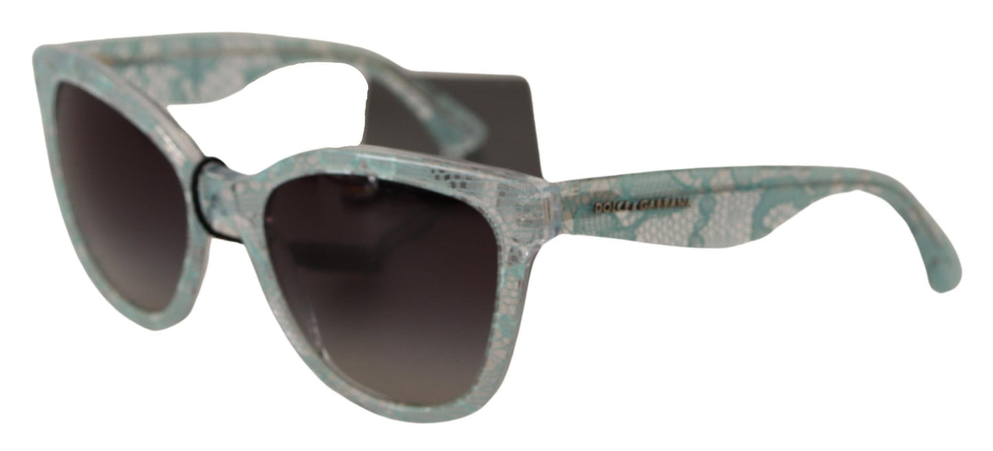 Occhiali da sole Dolce & Gabbana in acetato di cristallo con pizzo siciliano