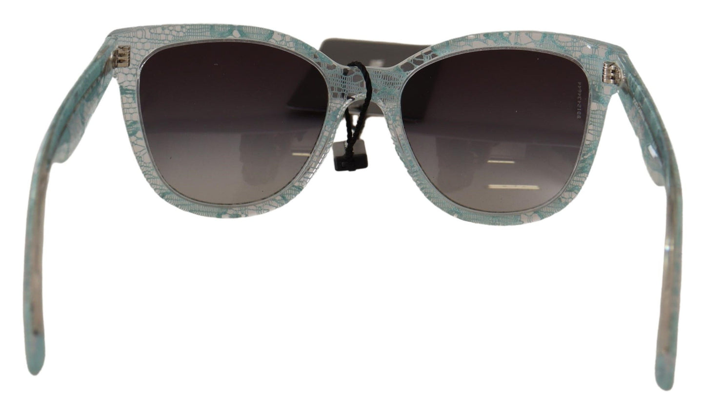 Occhiali da sole Dolce & Gabbana in acetato di cristallo con pizzo siciliano