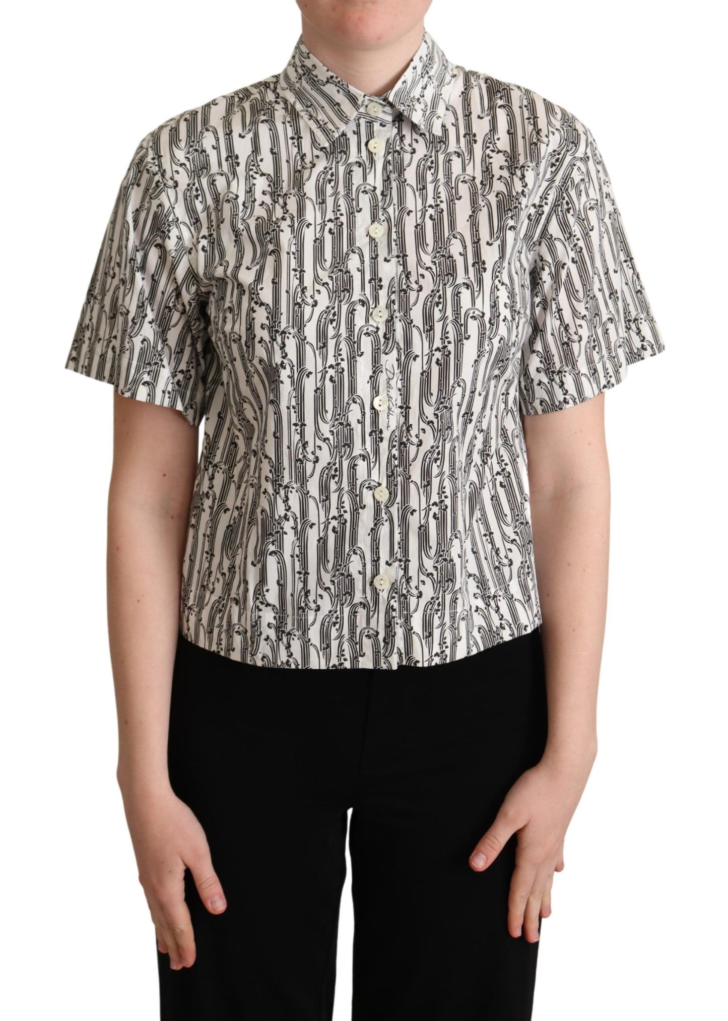 Dolce & Gabbana Polo elegante in cotone floreale