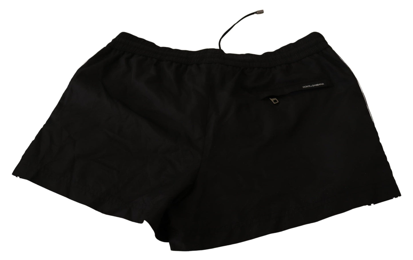 Dolce & Gabbana elegante costume da bagno nero con motivo KING