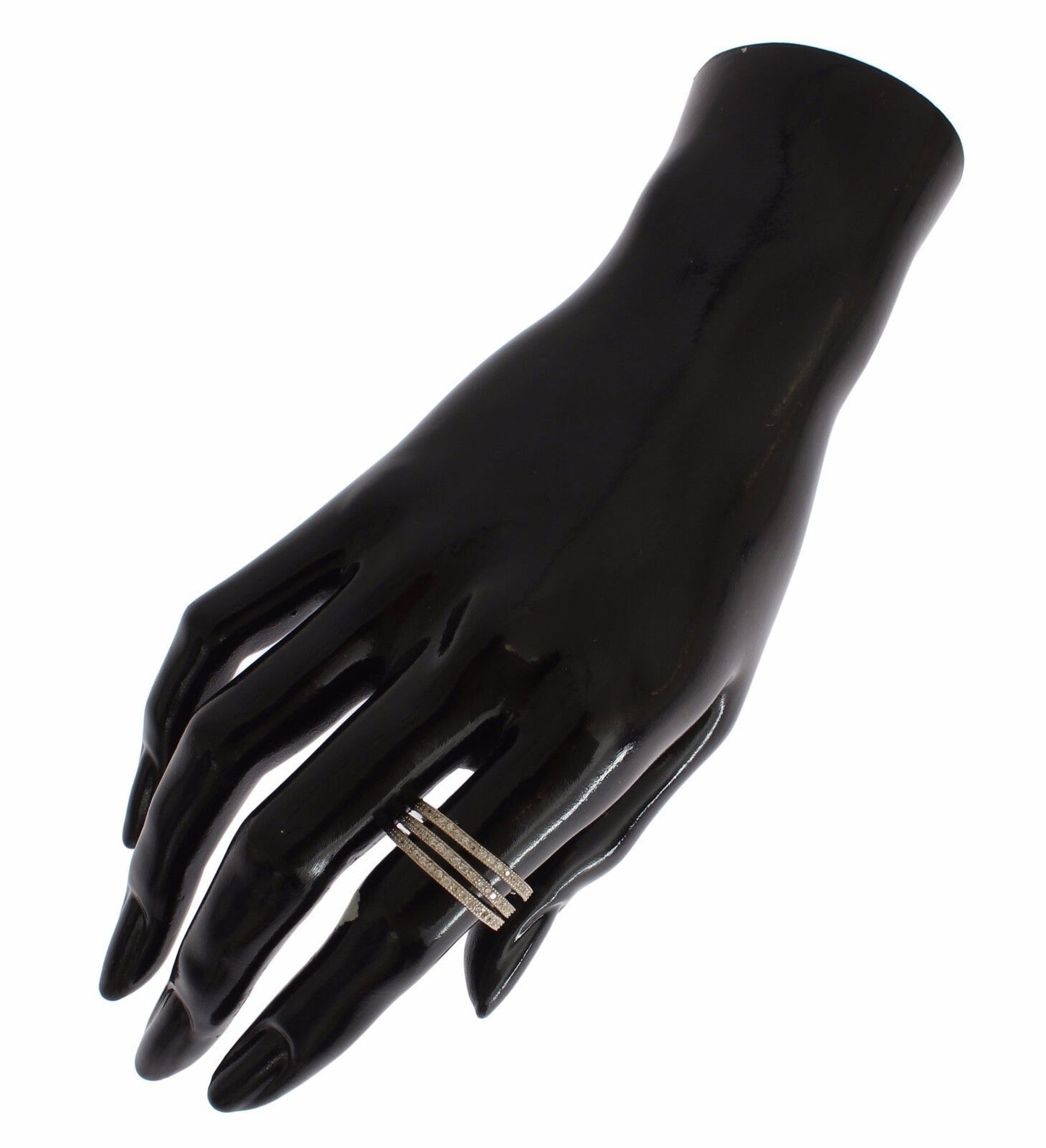 Nialaya abbagliante anello in cristallo CZ in argento sterling