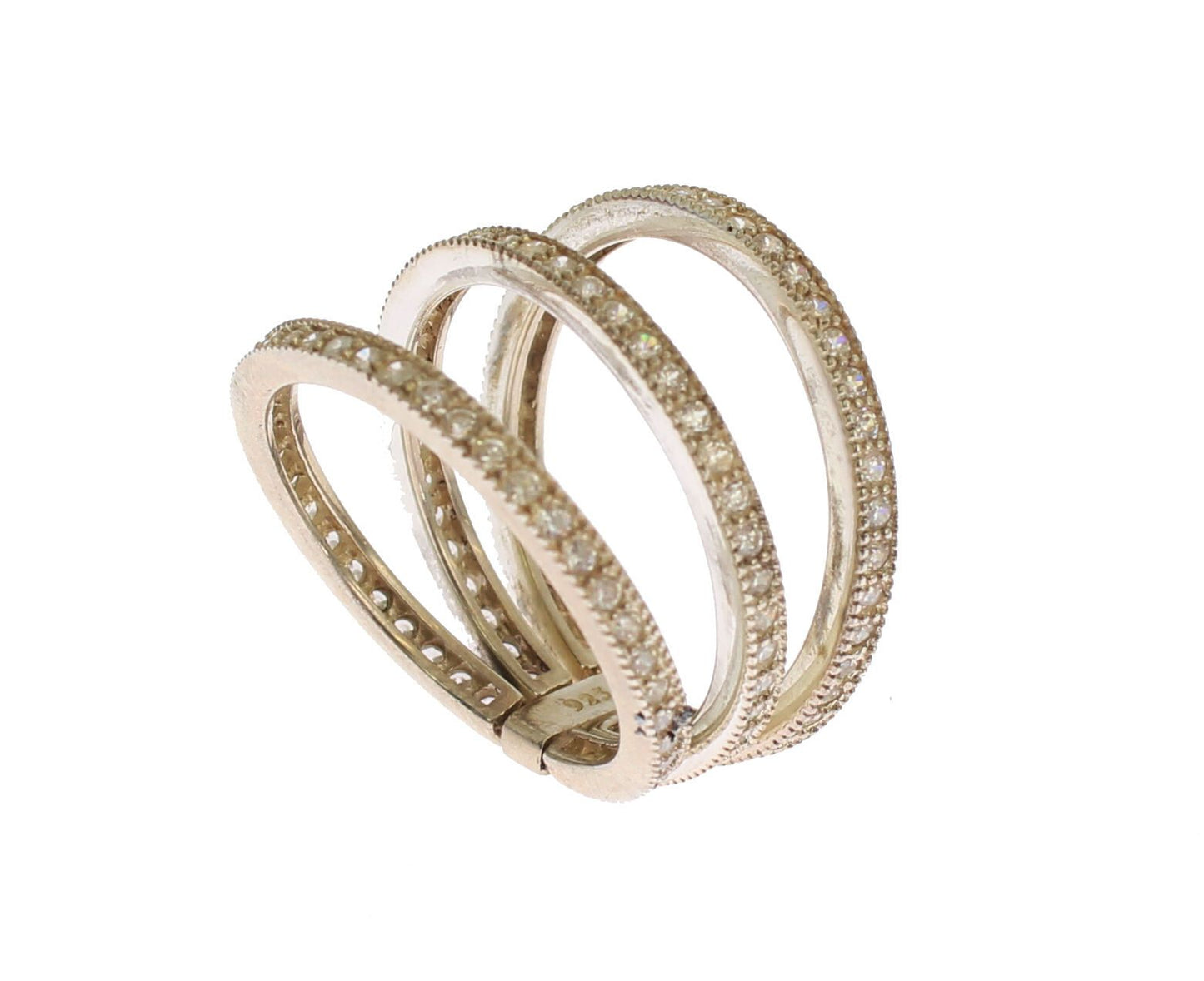 Nialaya abbagliante anello in cristallo CZ in argento sterling