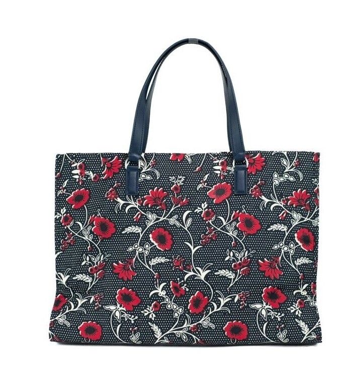 Borsa tote media a spalla Tory Burch in nylon con stampa batik retrò