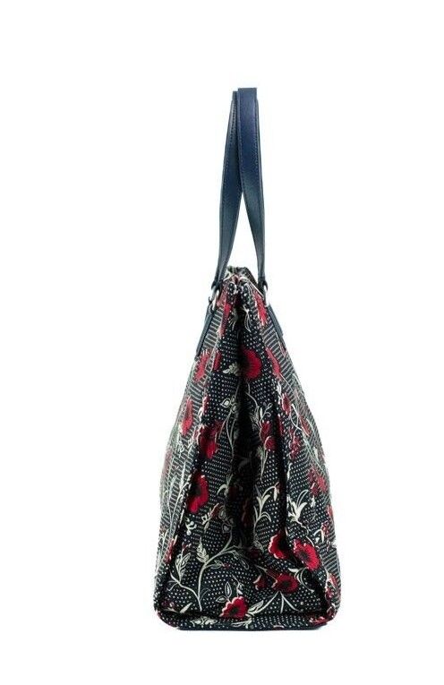 Borsa tote media a spalla Tory Burch in nylon con stampa batik retrò
