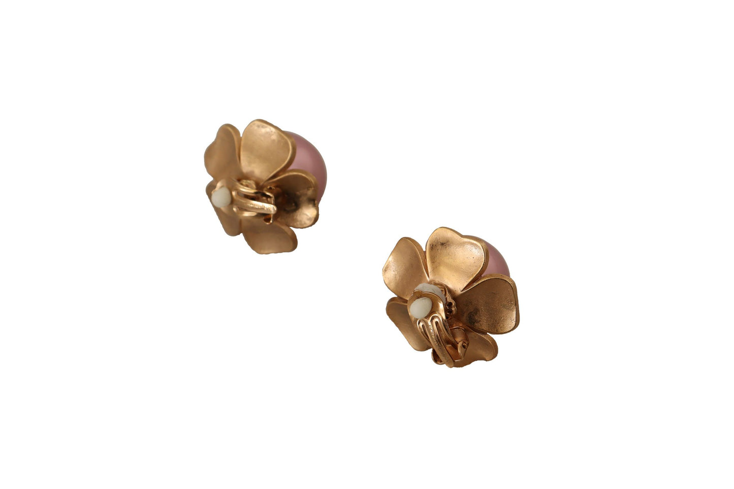 Dolce & Gabbana eleganti orecchini a clip con perle di cristallo floreali