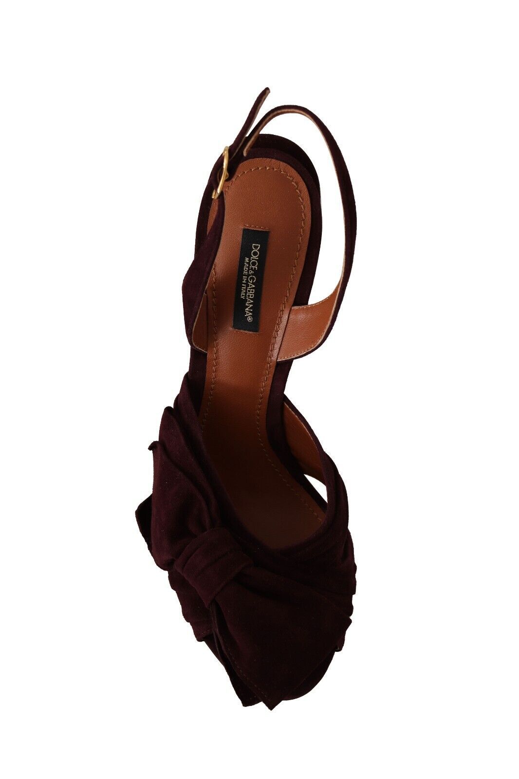 Dolce & Gabbana Sandali eleganti con tacco in pelle scamosciata viola