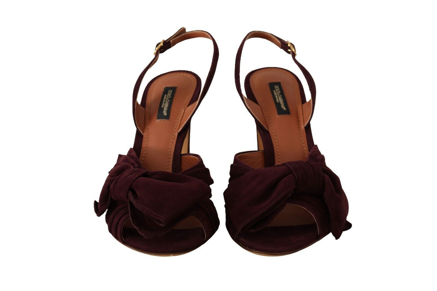 Dolce & Gabbana Sandali eleganti con tacco in pelle scamosciata viola