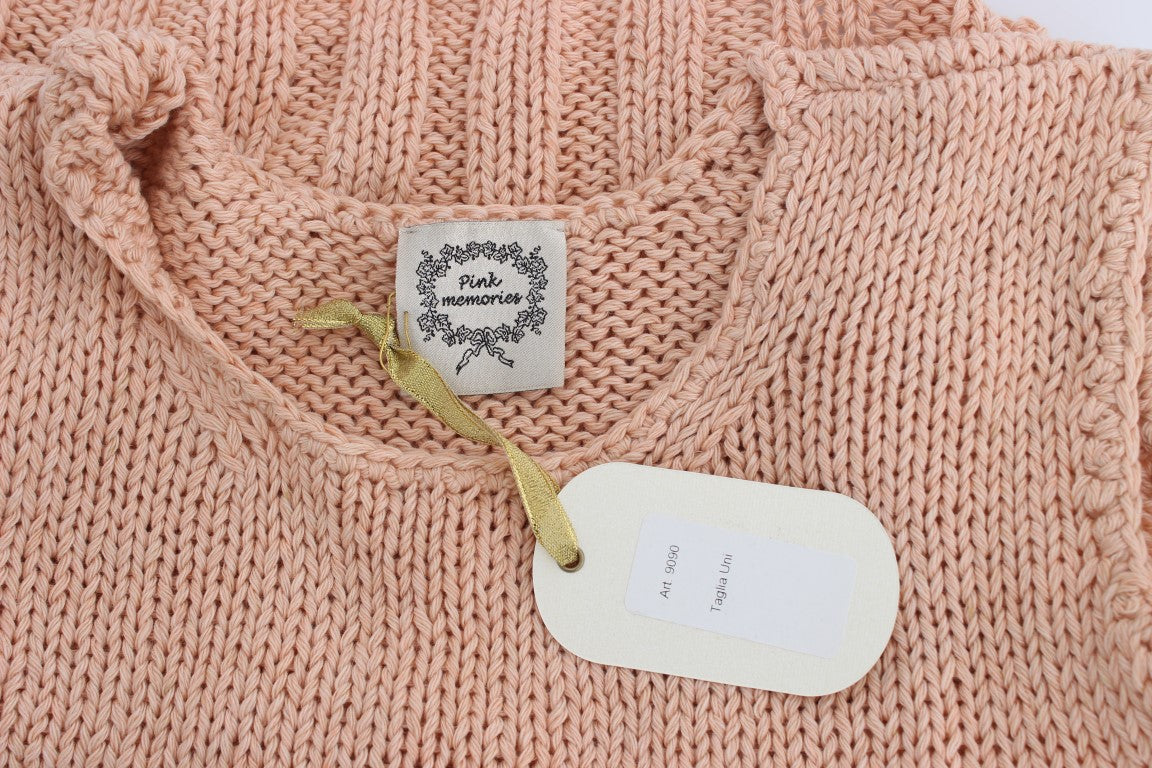 PINK MEMORIES Элегантный розовый вязаный жилет без рукавов