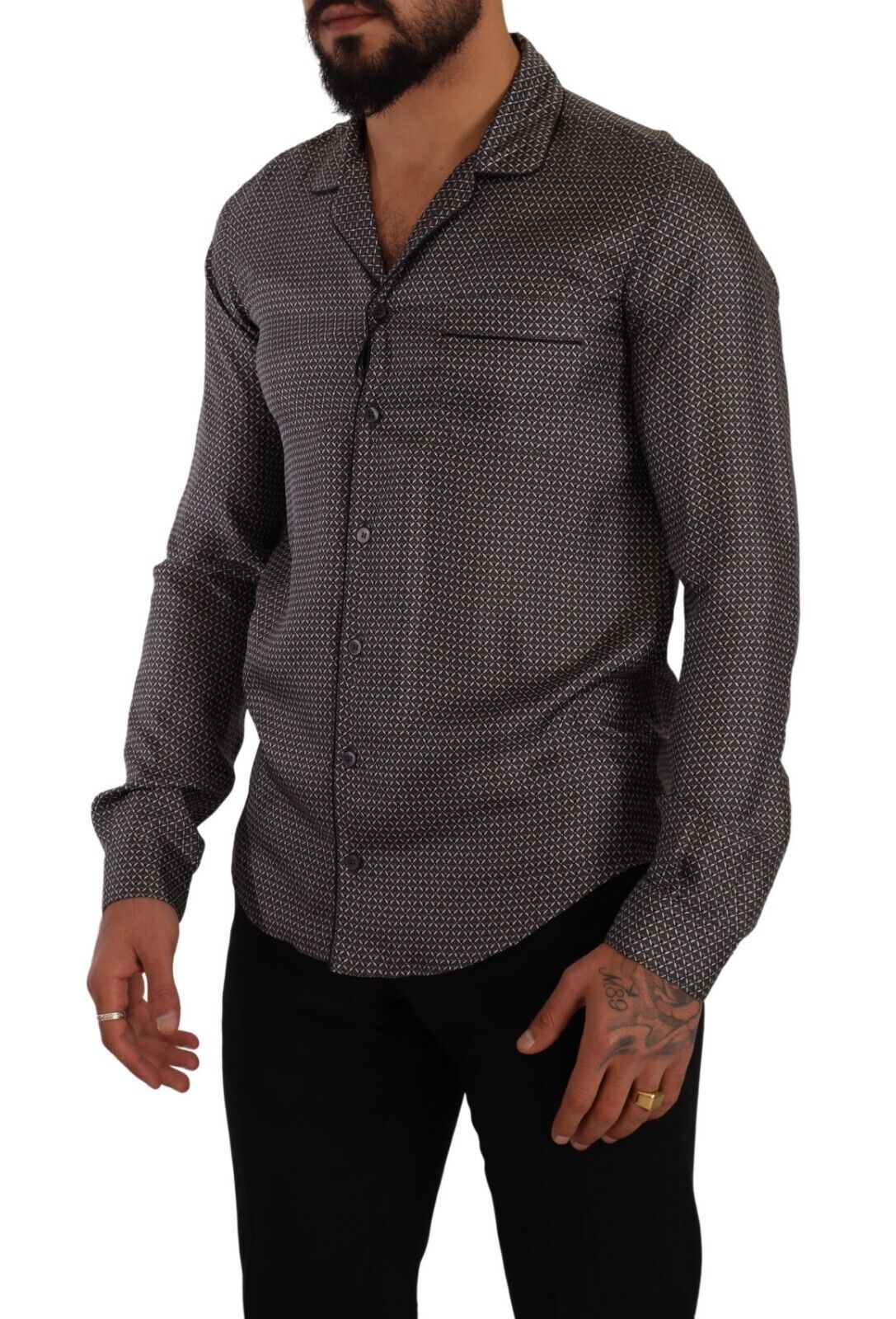 Dolce & Gabbana Elegante camicia button down in seta