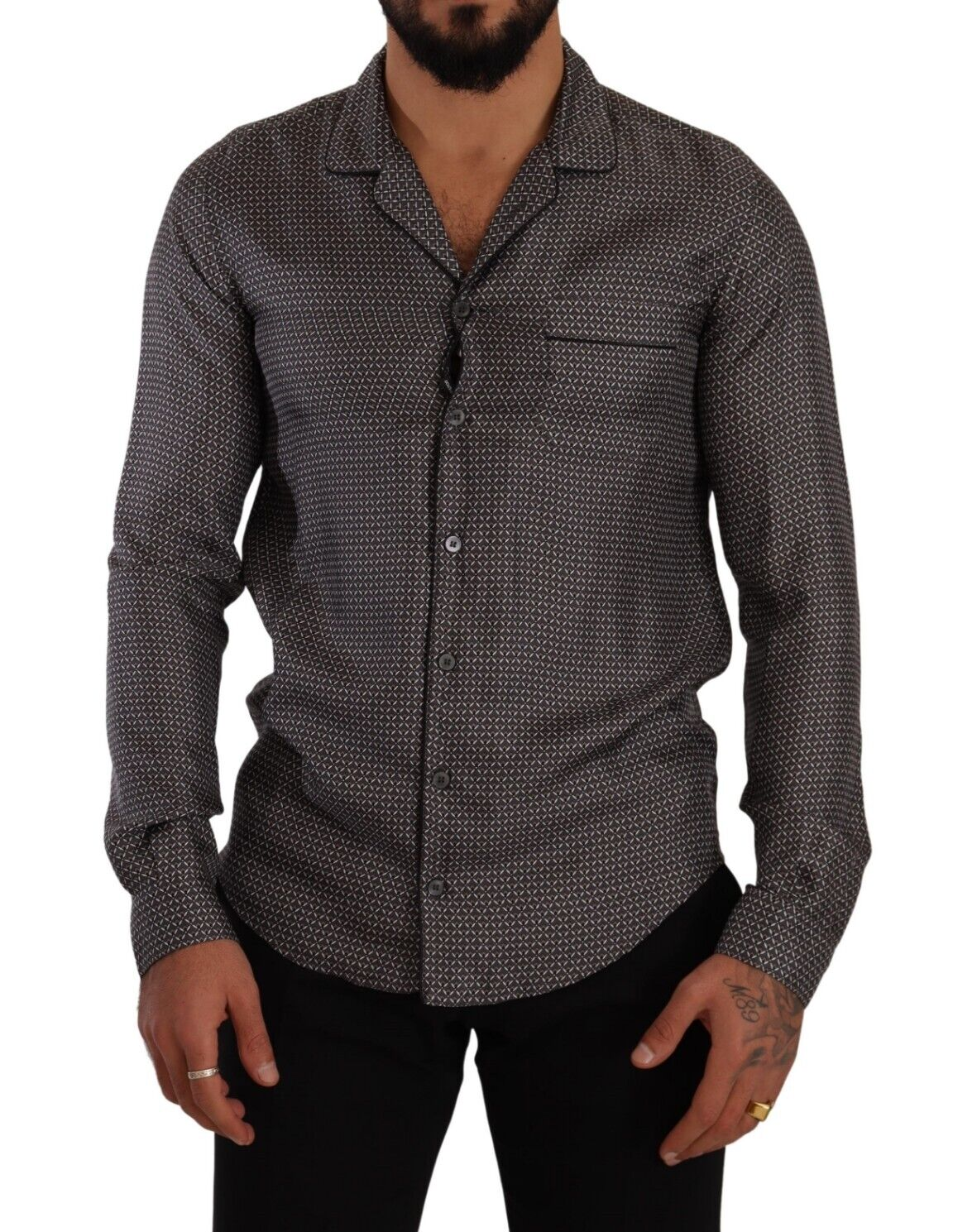 Dolce & Gabbana Elegante camicia button down in seta