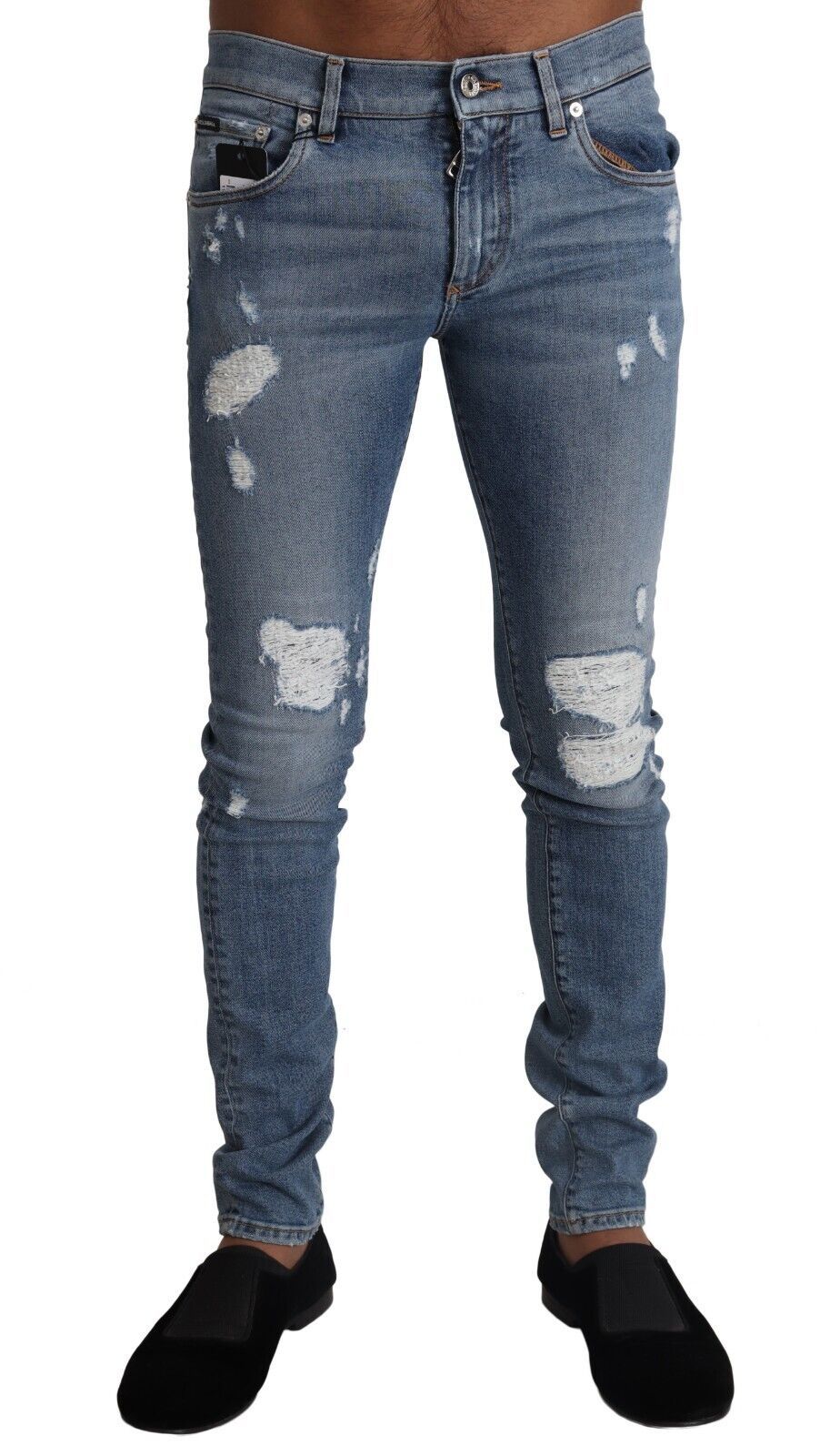 Dolce & Gabbana eleganti pantaloni skinny in denim azzurro