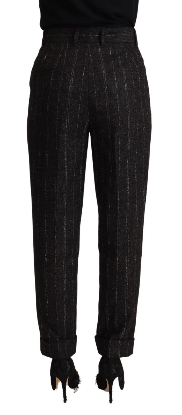Dolce & Gabbana Pantaloni eleganti affusolati a righe a vita alta