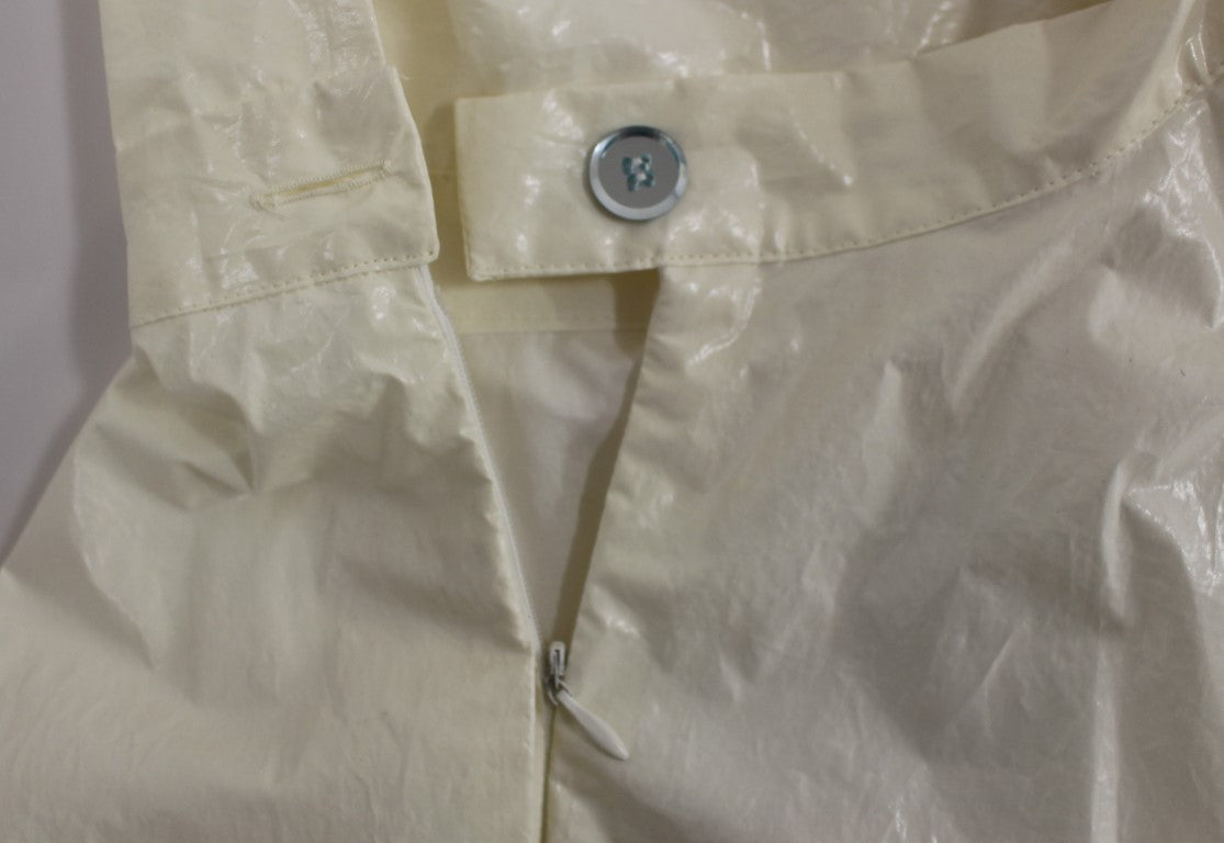 Abito elegante con scollo all'americana Licia Florio bianco tè