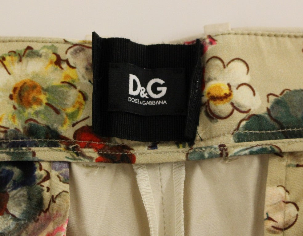 Dolce & Gabbana Pantaloni eleganti in cotone vestibilità regolare beige
