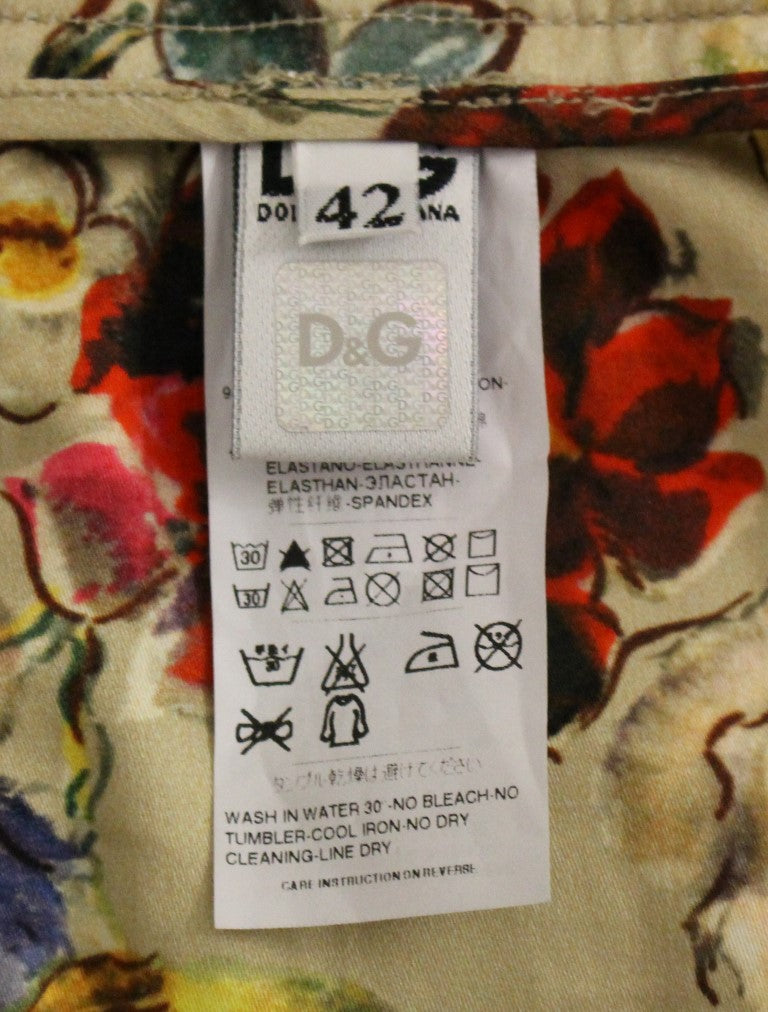 Dolce & Gabbana Pantaloni eleganti in cotone vestibilità regolare beige