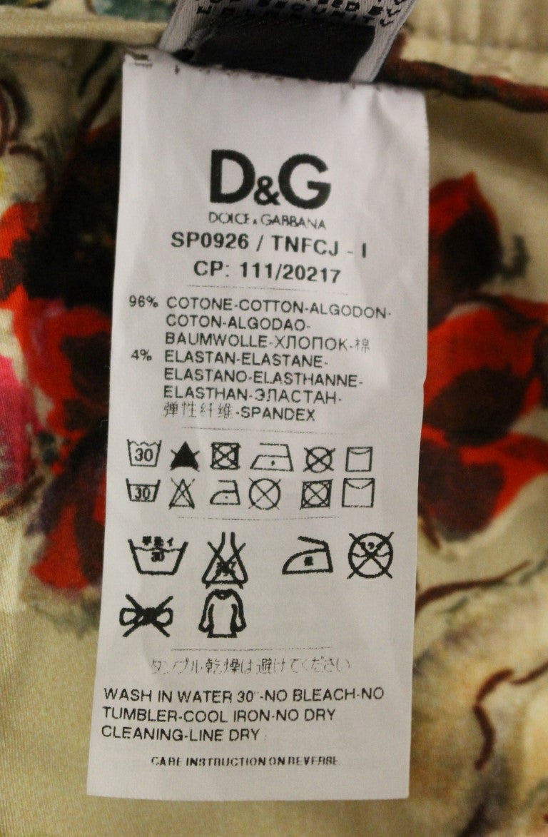 Dolce & Gabbana Pantaloni eleganti in cotone vestibilità regolare beige