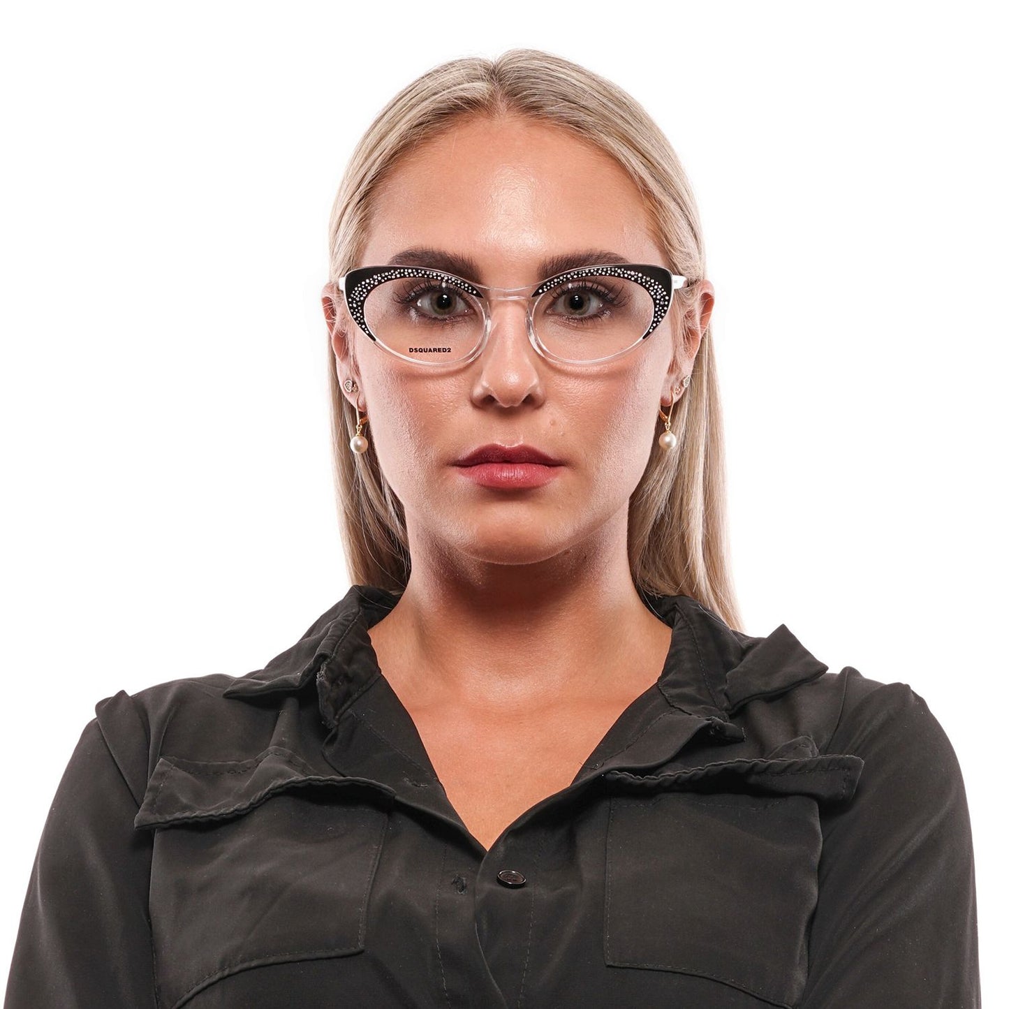 Occhiali di design a montatura intera neri chic Dsquared²