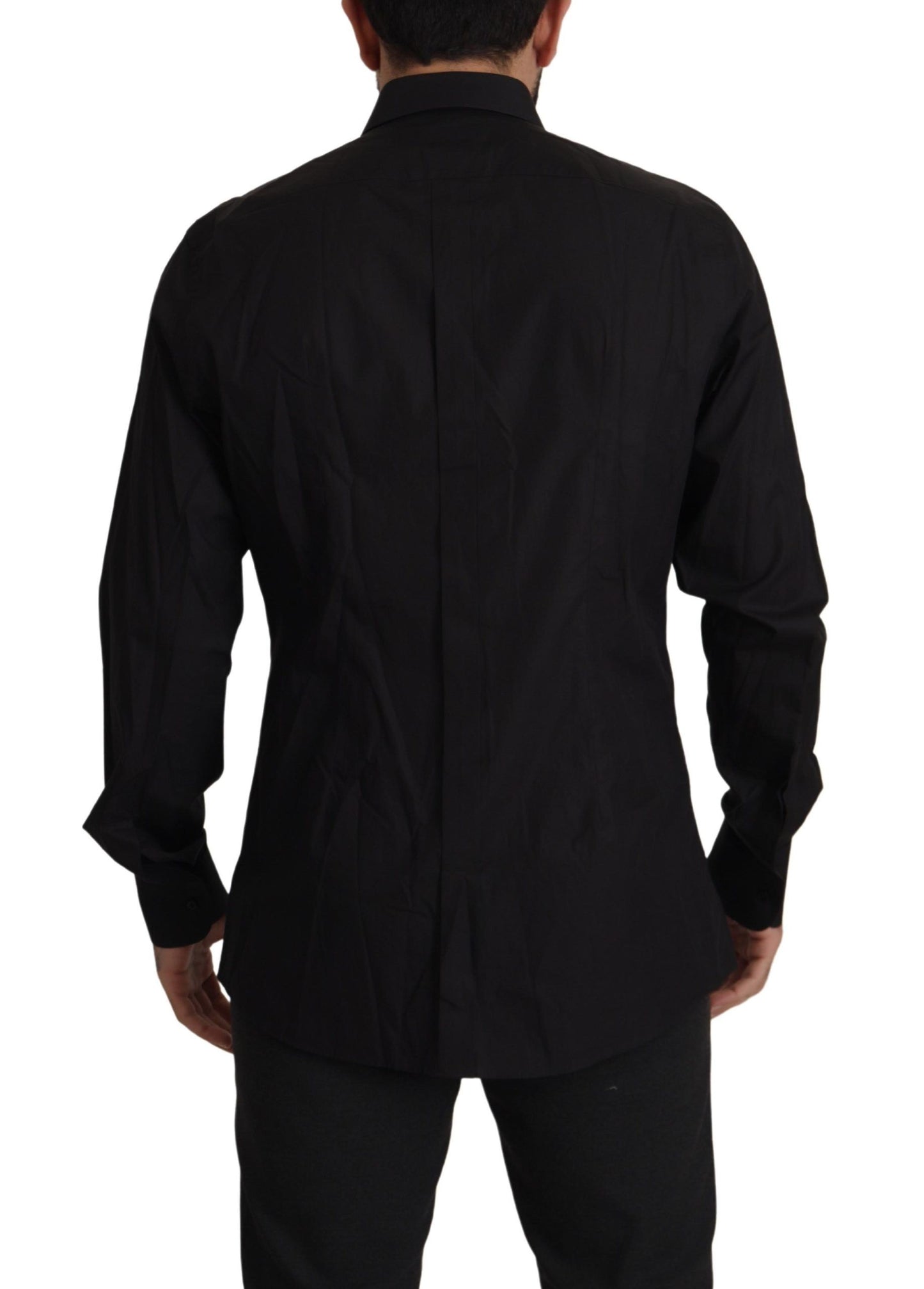 Camicia elegante da smoking nera Dolce & Gabbana - Vestibilità slim