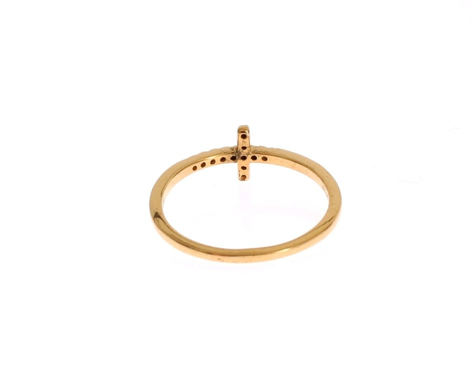 Anello in cristallo CZ dorato fatto a mano Nialaya Chic