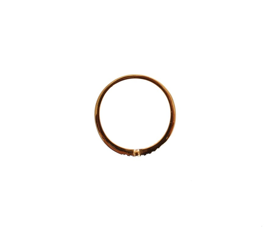 Anello in cristallo CZ dorato fatto a mano Nialaya Chic
