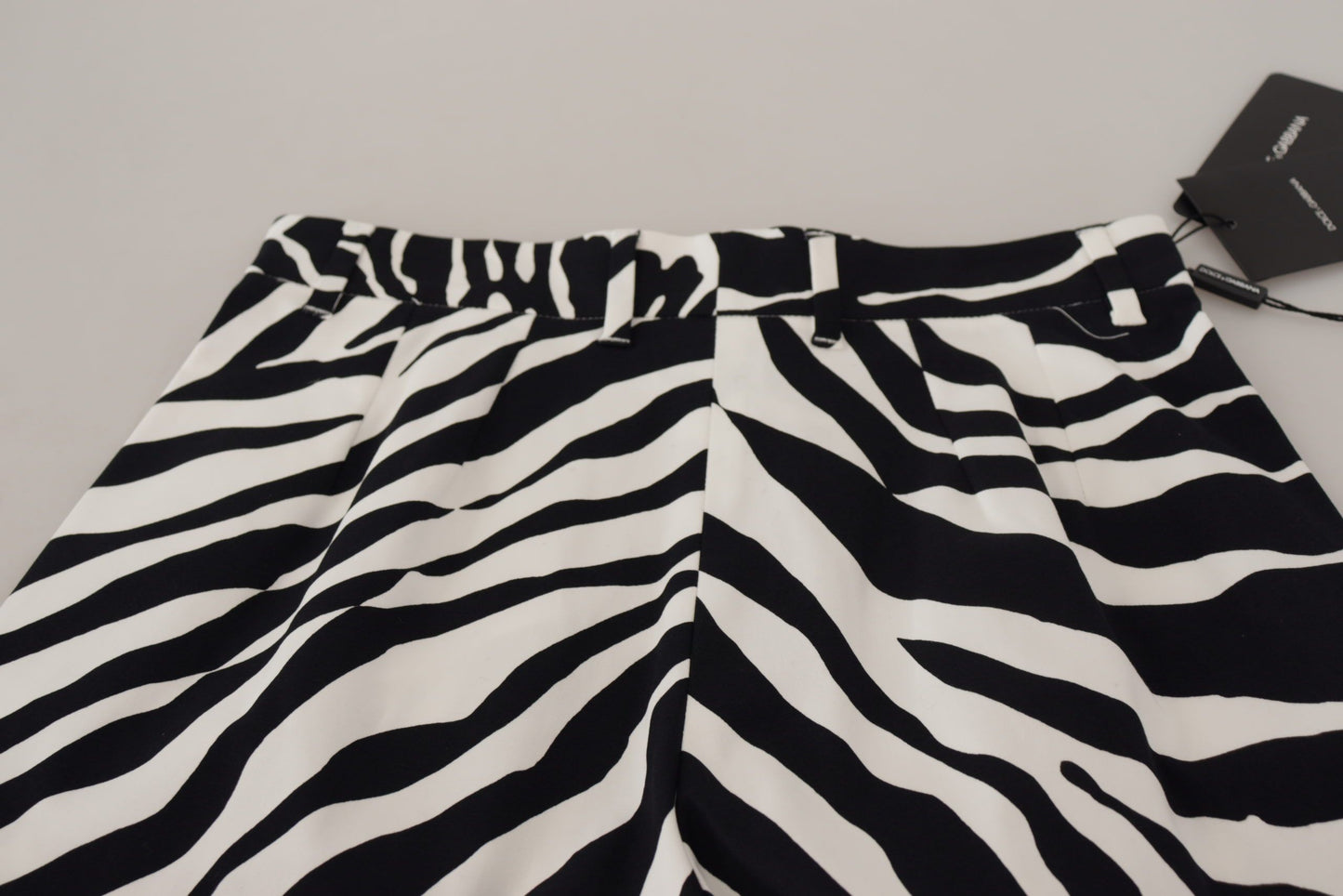 Pantaloni caldi a vita media con stampa zebrata Dolce & Gabbana