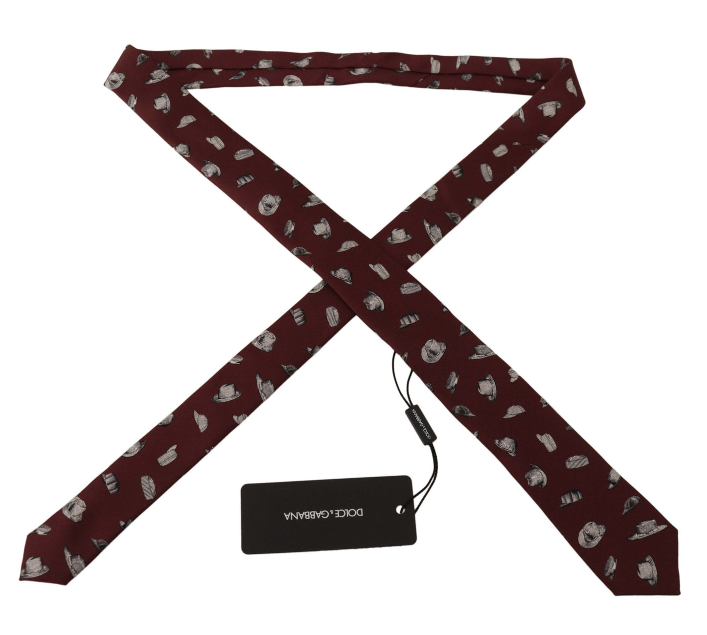 Dolce & Gabbana Cravatta Eleganza Bordeaux in Seta