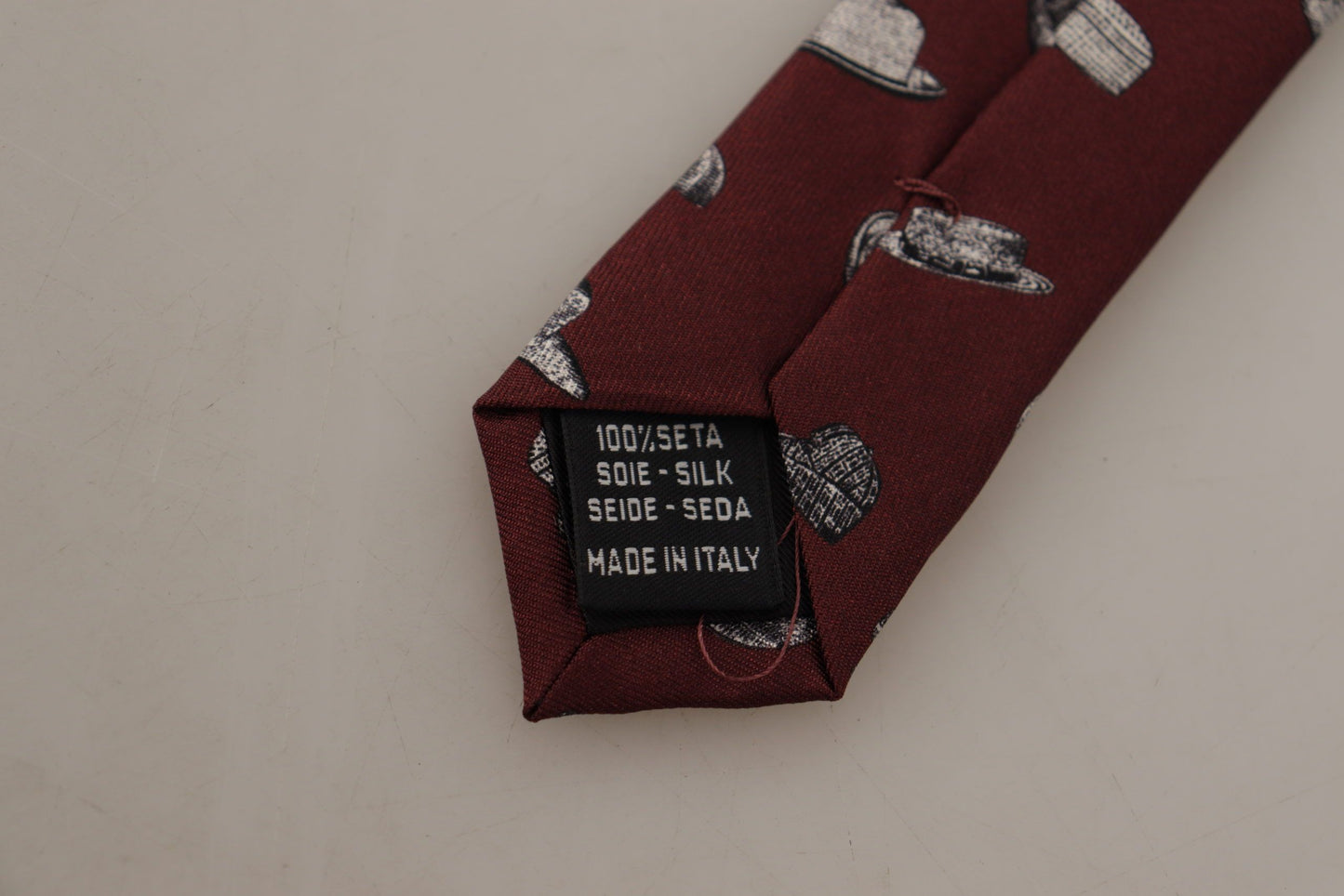 Dolce & Gabbana Cravatta Eleganza Bordeaux in Seta