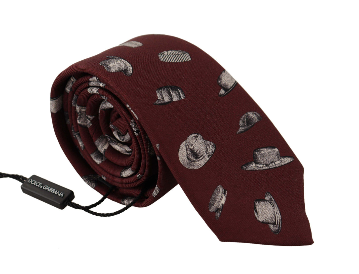Dolce & Gabbana Cravatta Eleganza Bordeaux in Seta