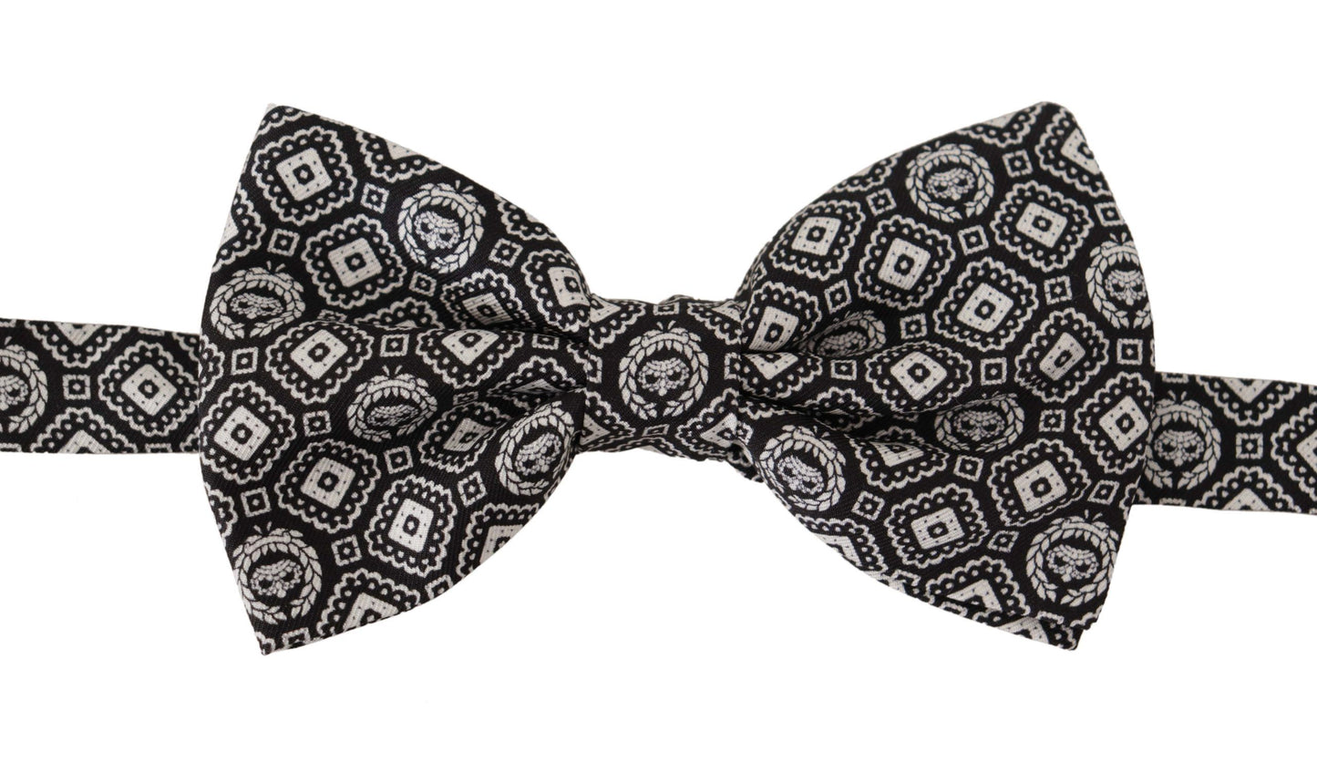 Dolce & Gabbana Elegante Papillon Nero In Seta