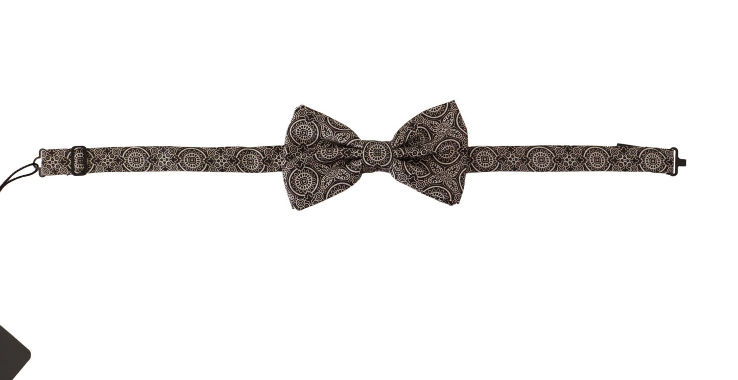 Dolce & Gabbana Elegante papillon in seta bianco e nero
