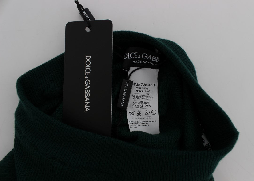 Pantaloni in cashmere a vita alta Dolce & Gabbana Emerald Treasure