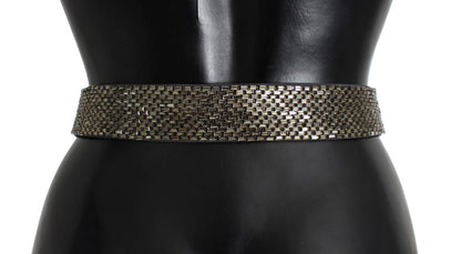 Dolce & Gabbana Embellished Sequined Wide Waist Belt - PER.FASHION