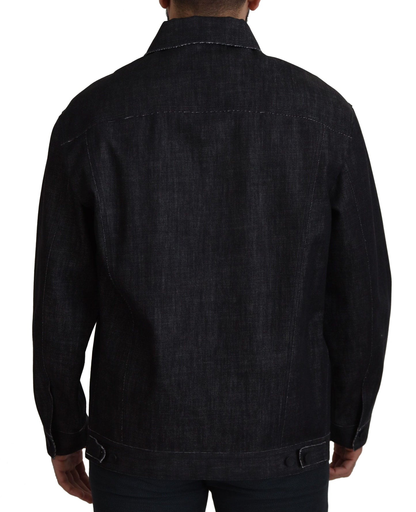 Dolce & Gabbana Elegante giacca di jeans nera
