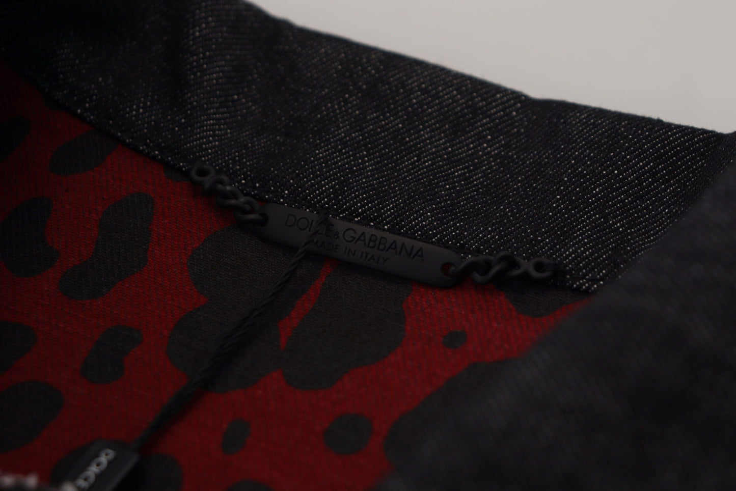 Dolce & Gabbana Elegante giacca di jeans nera