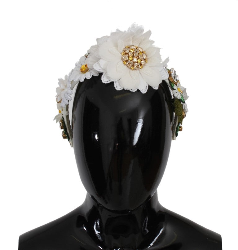 Dolce & Gabbana Sunflower Crystal Luxury Headband - PER.FASHION