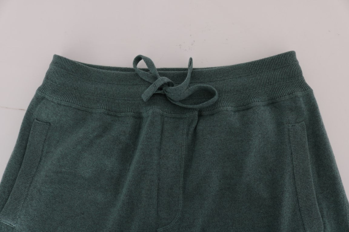 Dolce & Gabbana Pantaloni sportivi eleganti in cashmere verde
