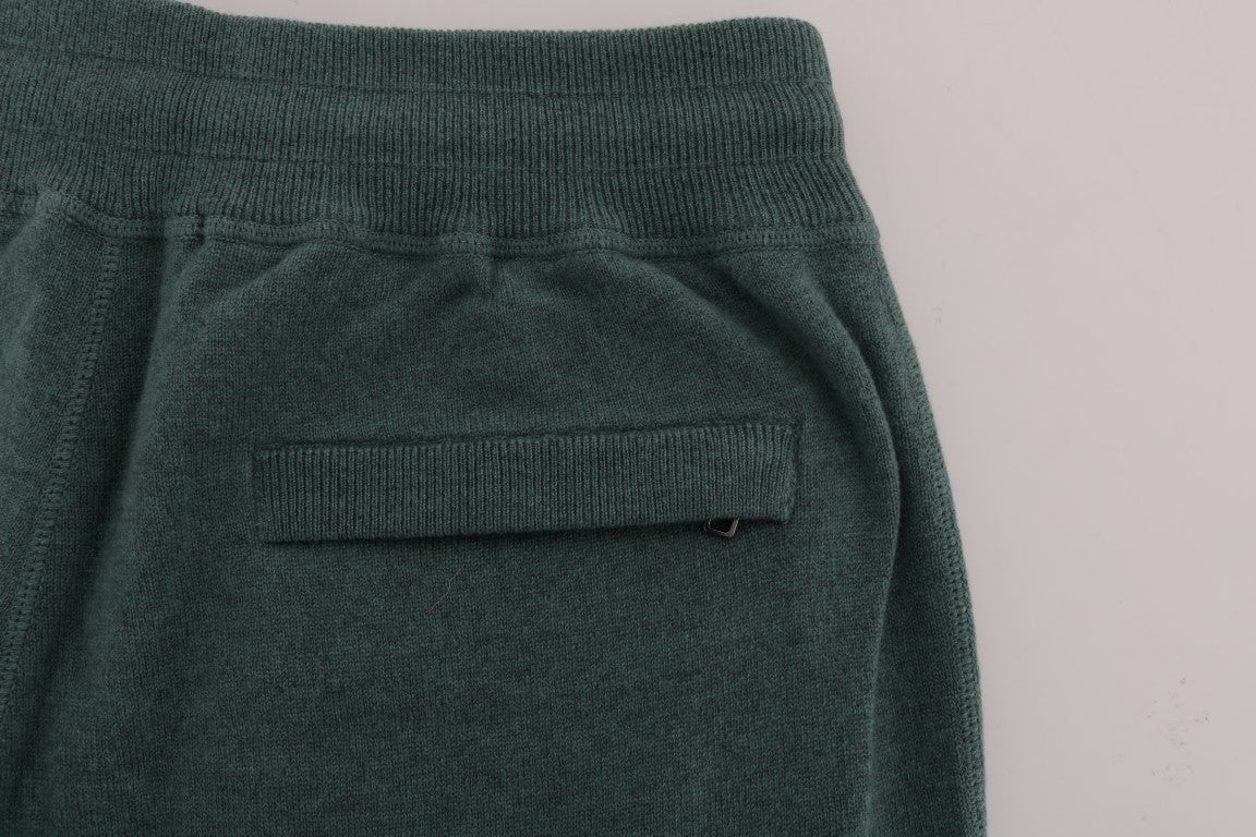 Dolce & Gabbana Pantaloni sportivi eleganti in cashmere verde