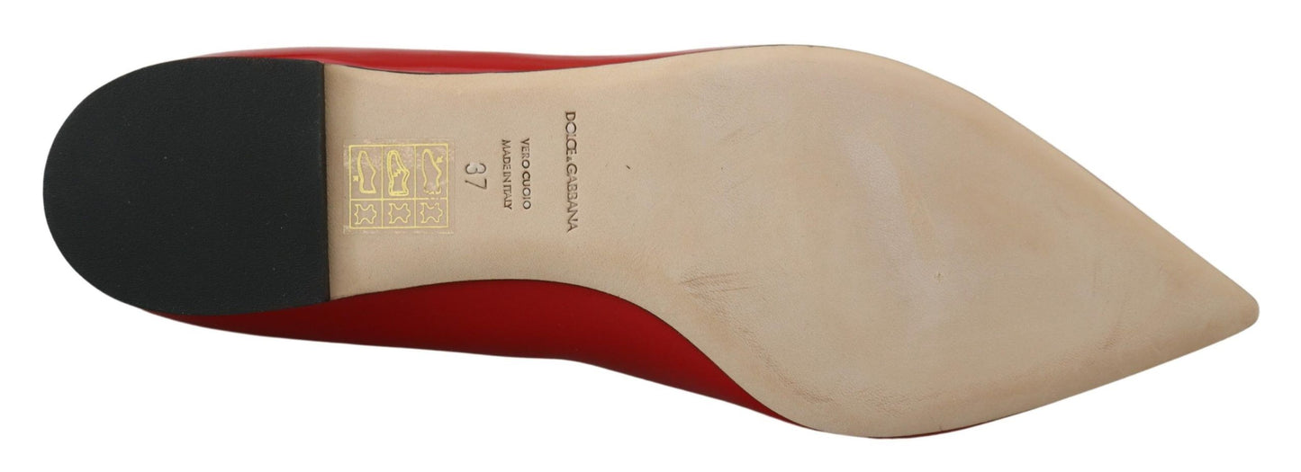 Mocassini Dolce & Gabbana in pelle scamosciata rossa con cristalli - Eleganza squisita